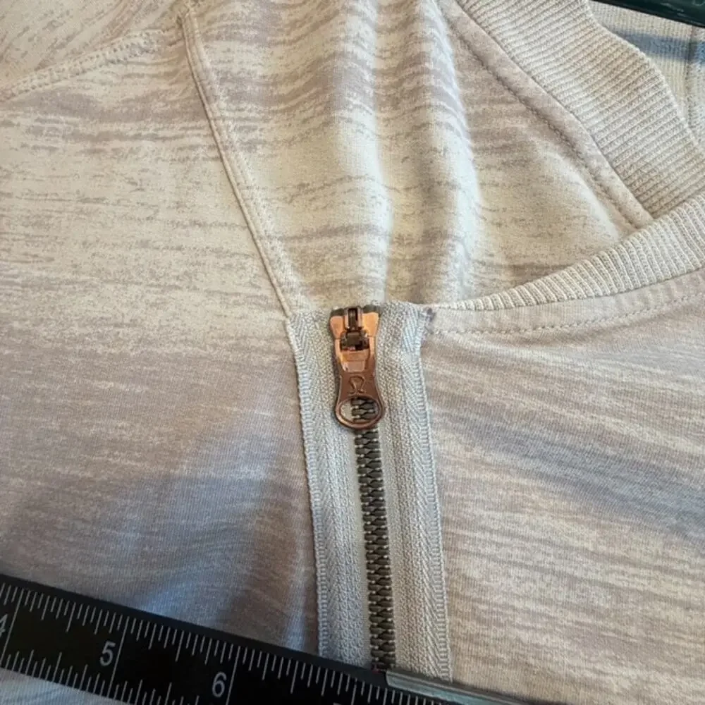 Lululemon Mula Jacket Women’s 6 Gray Righteous Stripe Bundle Wrap Moto Athletic